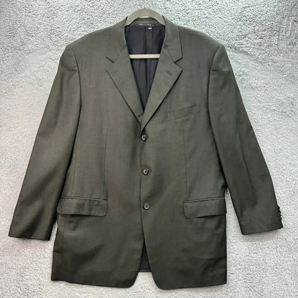 Gianni Versace Couture Men's Size ?? 3-Button Blazer Olive Green Business Flaw